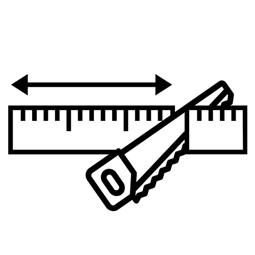 Einkurzen TRANSLEVEL Glas Profil gerader Schnitt