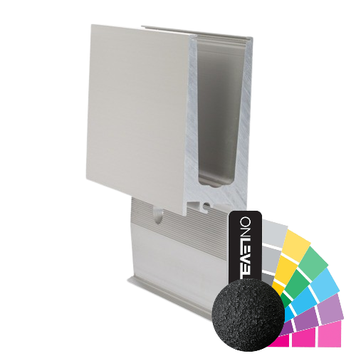 TL-3011 Glas profiel L=5000mm aluminium RAL (struct.)