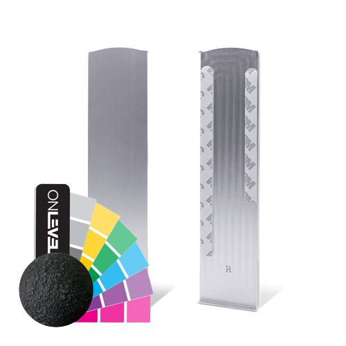 TL-3011 Eindkap rechts alleen voor laag Afdekkap alum. RAL struct.
