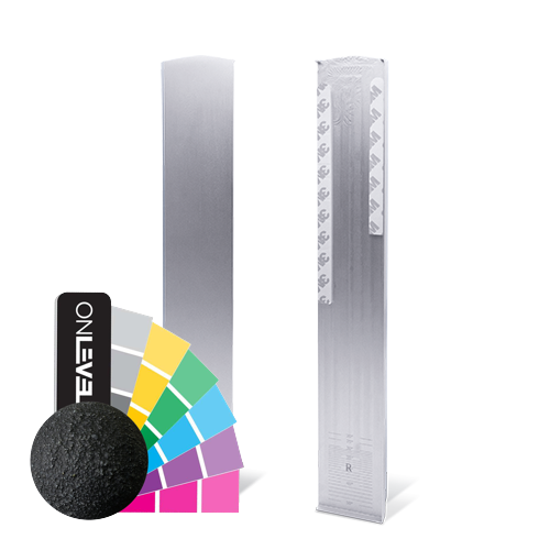 TL-3011 Endkappe rechts halbe Höhe Abdeckkappe Treppenaufgang Aluminium RAL struktur