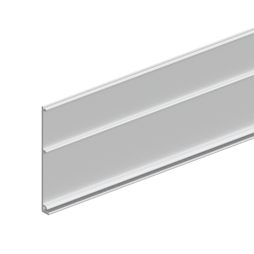 INFINITYSLIDE 69kg täcklock baksida för löpande räls (tak), glas/trä L=2mtr, aluminium borstat stål look