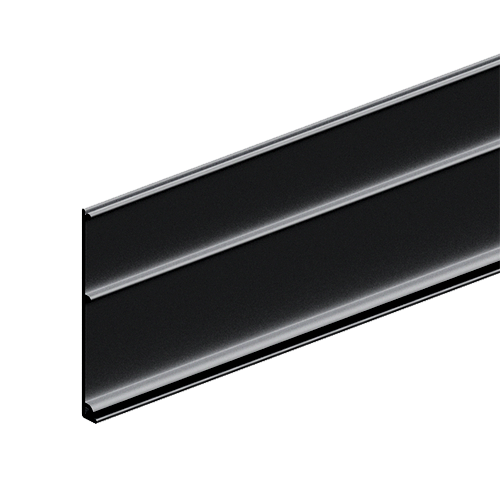 INFINITYSLIDE 69kg covercap backside for running rail (ceiling), glass/wood L=2mtr, aluminum black anodized
