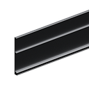 INFINITYSLIDE 69kg covercap backside for running rail (ceiling), glass/wood L=2mtr, aluminum black anodized