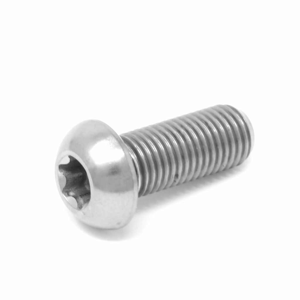 Low round head screw with torx M6x25mm, AISI 304