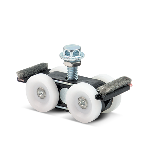 INFINITYSLIDE 69kg looprol met borstel, kunststof zwart