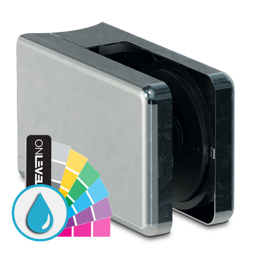 KRONOS square, connection Ø48.3mm glass 8-12.76mm covercaps RAL ARMOR