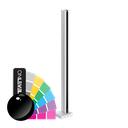 GUARDIAN OF THE UNIVERSE eindstaander top open 58x58mm H=1100mm glas 10.76mm, alum. RAL glanzend