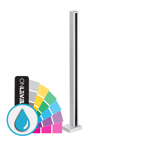 GUARDIAN OF THE UNIVERSE midpost top closed 58x58mm H=1100mm glass 10.76mm, aluminum ARMOR RAL