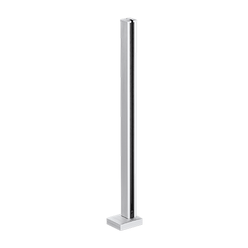 GUARDIAN OF THE UNIVERSE midden staander top open 58x58mm H=1100mm glas 10.76mm, aluminium onbehandeld