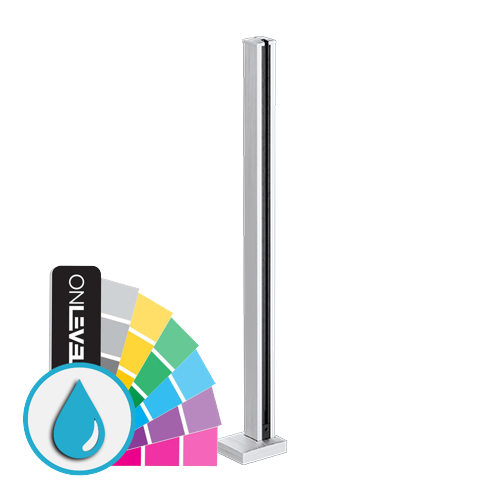 GUARDIAN OF THE UNIVERSE midpost top open 58x58mm H=1100mm glass 10.76mm, aluminum ARMOR RAL