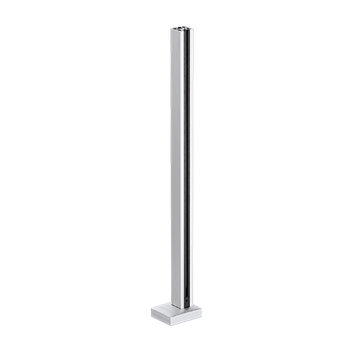 GUARDIAN OF THE UNIVERSE midden staander top handleuning 58x58mm H=1100mm glas 10.76mm, aluminium onbehandeld