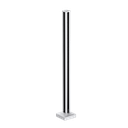 GUARDIAN OF THE UNIVERSE cornerpost top closed 58x58mm H=1100mm glass 10.76mm, alum. natural anodized