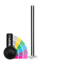 GUARDIAN OF THE UNIVERSE hoekstaander top gesloten 58x58mm H=1100mm glas 10.76mm, alum. RAL mat