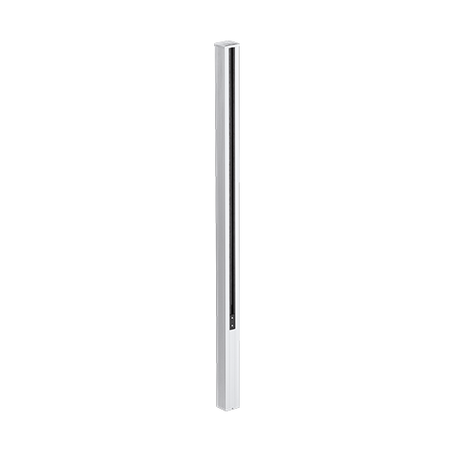 GUARDIAN OF THE UNIVERSE midden staander zijkant gesloten 58x65mm H=1400mm glas 10.76mm, aluminium onbehandeld