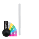 GUARDIAN OF THE UNIVERSE Mittelpfosten Seitenmontage oben geschlossen 58x58mm H=1400mm Glas 10-10.76mm, Aluminium RAL struktur