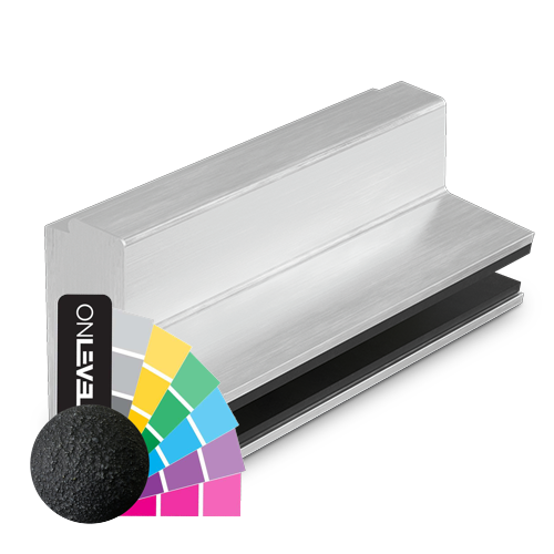 AIRFORCE L=1400mm für Glas 17.52/21.52mm, Alum. RAL struktur