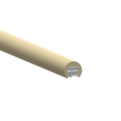 LAZORTRACK glashandreling Ø42mm L=2.5mtr, eiken gelakt