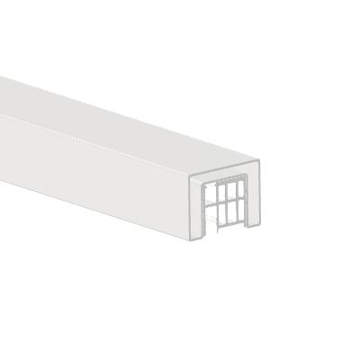 LAZORTRACK glass handrail 40x30x1mm L=5mtr, AISI 316 satined (discontinued product until 30/06/2026 or while stocks last)