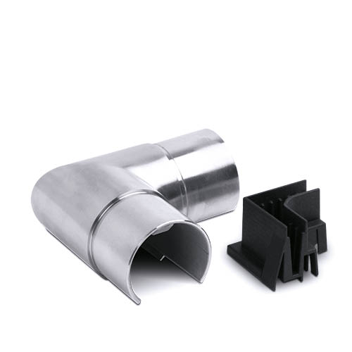 LAZORTRACK 90° inside corner Ø42.4x1.5mm AISI 316 satined (discontinued product until 30/06/2026 or while stocks last)
