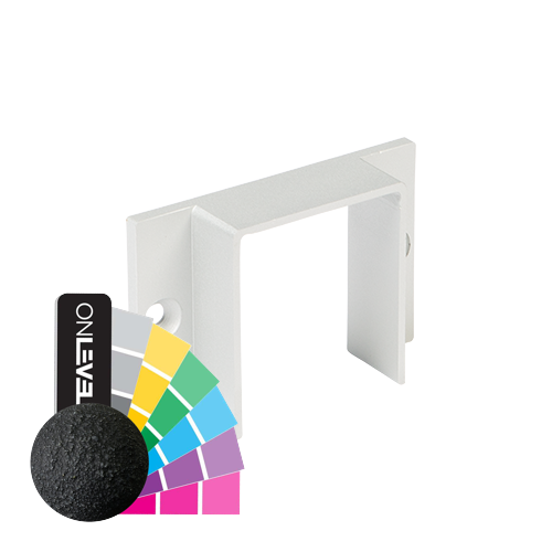 LAZORTRACK Raccord mural 42x48mm alum. RAL structuré