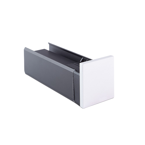 LAZORTRACK Endkappe links 42x48mm, Alum. RAL strukt.