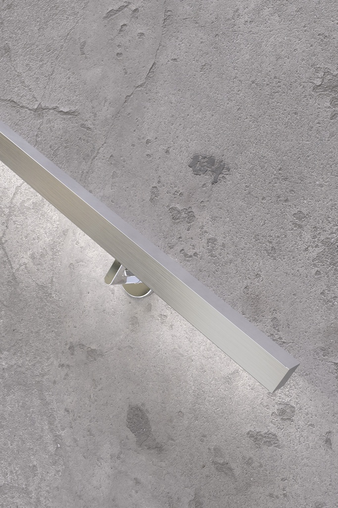 LAZORTRACK muur handreling set 42x34mm L=5mtr, alum. RAL struct.