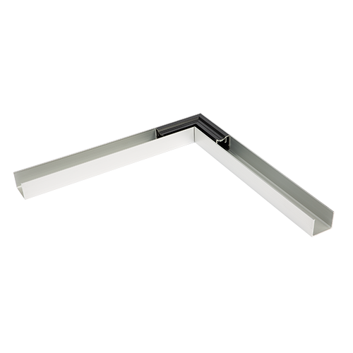 LAZORTRACK main cour. murale 42x34mm angle intérieur 90°, alum. brut