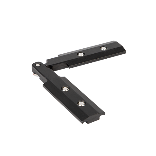 LAZORTRACK wall handrail 42x34mm corner connector 90° inside alum. black anodized
