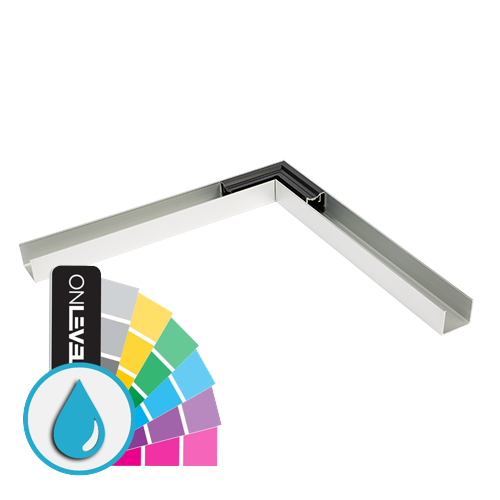 LAZORTRACK Wandhandlauf 42x34mm Innenecke 90°, Aluminium ARMOR RAL