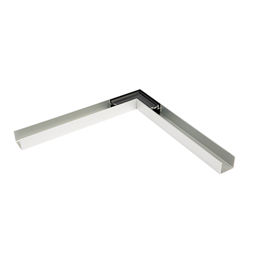 LAZORTRACK main cour. murale 42x34mm angle extérieur 90°, alum. anod. naturel