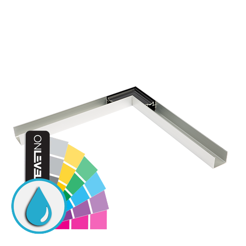 LAZORTRACK Wandhandlauf 42x34mm Außenecke 90°, Aluminium ARMOR RAL