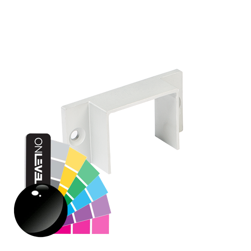 LAZORTRACK muur handreling 42x34mm muurflens, alum. RAL glanzend