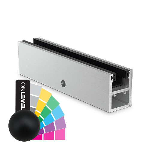 KAZIWALL side profile glass 16.76/17.52mm L=5000mm, aluminum RAL matt