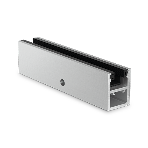 KAZIWALL zijkant profiel glas 20.76/21.52mm L=5000mm, aluminium onbehandeld