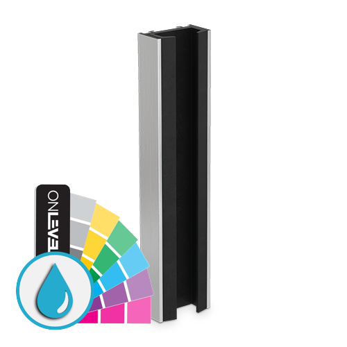 KAZIWALL muur profiel glas 16.76/17.52mm L=3000mm, aluminium ARMOR RAL