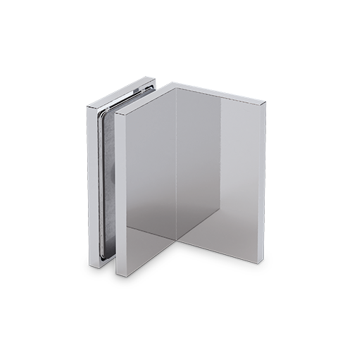 EXCITE verbinder glas-wand 90°, glas 8/10mm, messing verchroomd