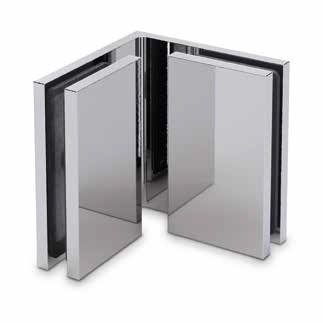 EXCITE verbinder glas-glas 90°, glas 8/10mm, messing verchroomd