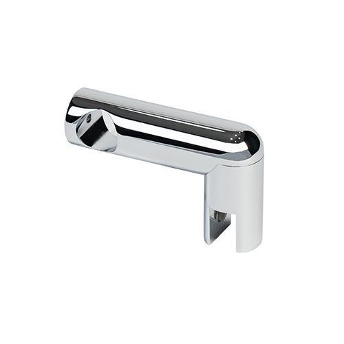 Glass connector for tube Ø19mm and glass 6/8/10mm, brass chrome plated