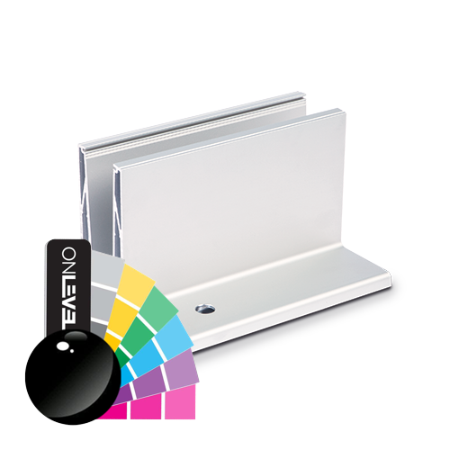 TL-3080 Glasprofil L=5000mm Aluminium RAL glänzend