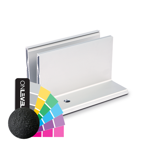 TL-3080 Glas profiel  L=5000mm aluminium RAL (struct.)