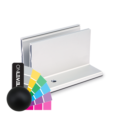 TL-3080 Glas profiel  L=5000mm aluminium RAL mat