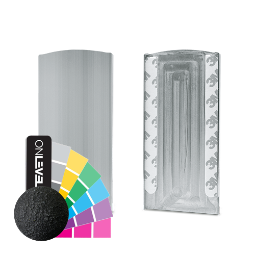 TL-3080 Eindkap links aluminium RAL mat