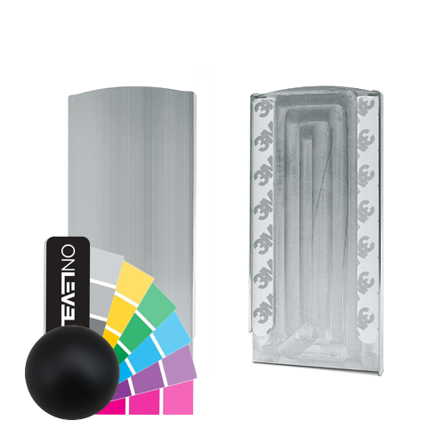 TL-3080 Embout droit alum. RAL structuré