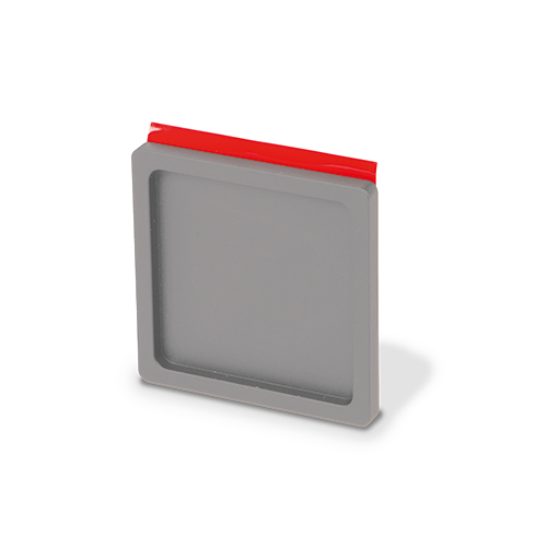 Schelp greep set zelfklevend 65x65x6mm, aluminium edelstaal effect