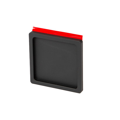 Schelp greep set zelfklevend 65x65x6mm, aluminium zwart geanodiseerd