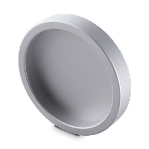 Muschelgriff Satz selbstklebend Ø65x6mm, Aluminium natur eloxiert