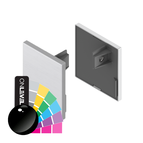 INFINITYSLIDE 69kg endcap 1xL/1xR width 70mm, alum. RAL shiny