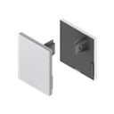 INFINITYSLIDE 69kg endcap 1xL/1xR width 50mm, aluminum stainless steel look