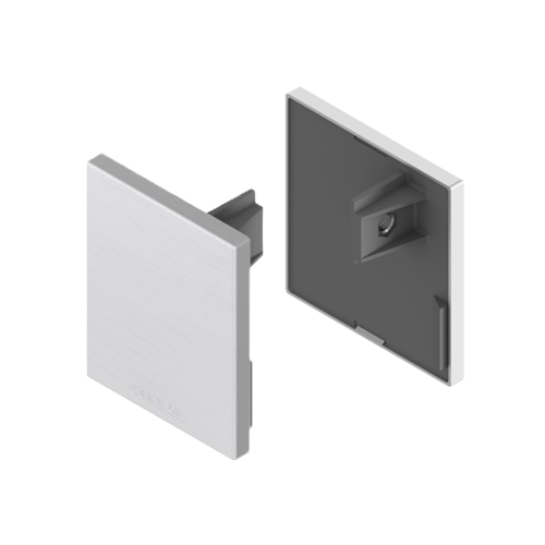 INFINITYSLIDE 69kg eindkap 1xL/1xR breedte 70mm, aluminium edelstaal effect