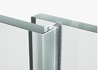 SunView windbescherming profiel voor glas 10mm L=3000mm, kunststof